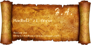 Hadházi Anna névjegykártya